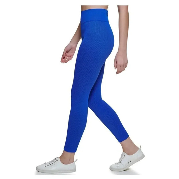 Calvin Klein Performance Women's Rib-Knit Leggings - Bold Blue - Size S NWT - Picture 4 of 5